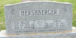 Esta <I>Miller</I> Hershberger 