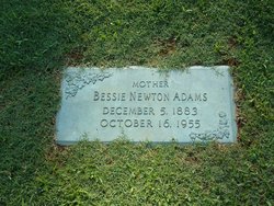 Bessie <I>Newton</I> Adams 