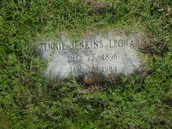 Jennie <I>Jenkins</I> Leonard 
