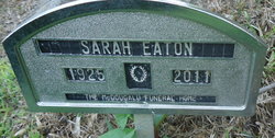 Mrs Sarah <I>Booth</I> Eaton 