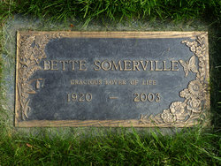 Jeannette “Bette” <I>White</I> Somerville 