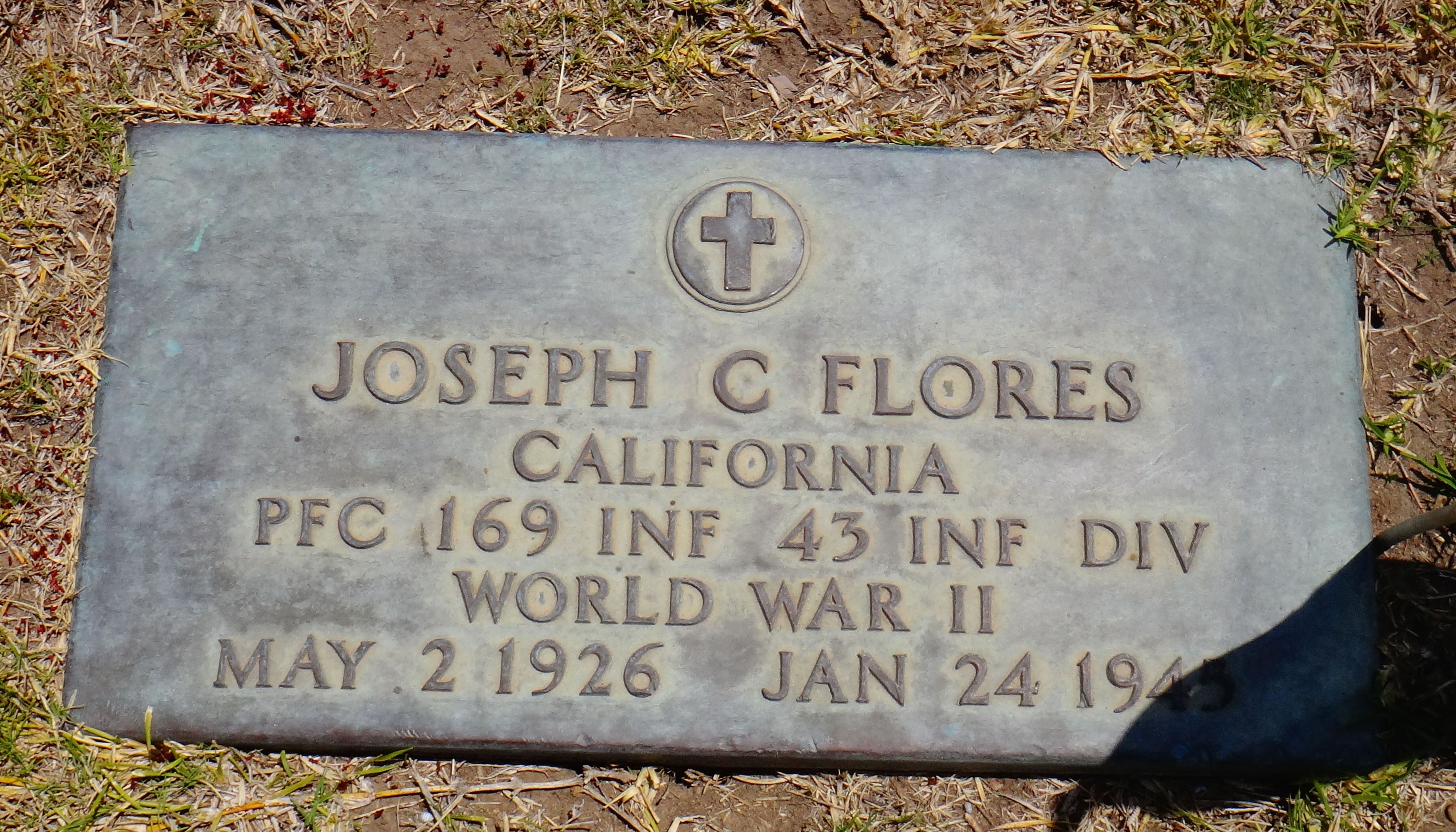 Joseph C Flores headstone