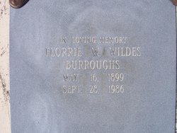 Weltha Florrie <I>Wildes</I> Burroughs 