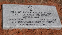 CPT Francis Gaylord “Gayle” Nance 