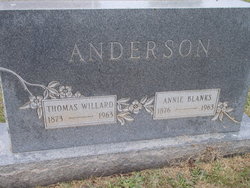 Annie <I>Blanks</I> Anderson 