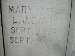 Mary <I>Spence</I> Davis 