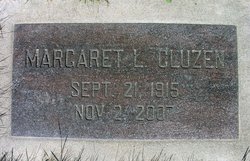 Margaret L <I>Larson</I> Cluzen 