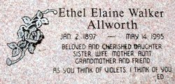 Ethel Elaine <I>Walker</I> Allworth 