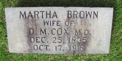 Martha <I>Brown</I> Cox 
