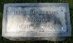 Irene <I>Henderson</I> Abington 