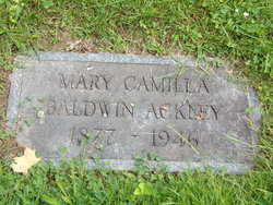 Mary Camilla <I>Baldwin</I> Ackley 