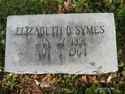Elizabeth “Lizzie” <I>Baker</I> Symes 