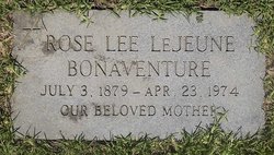Rose Lee <I>Lejeune</I> Bonaventure 