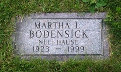 Martha Louise <I>Hause</I> Richardson Bodensick 