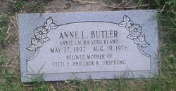 Annie Laura Marie <I>Strickland</I> Butler 