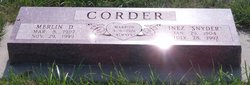 Inez <I>Snyder</I> Corder 