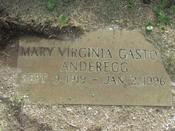 Mary Virginia <I>Anthony</I> Anderegg 