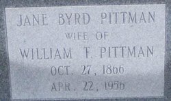 Jane <I>Byrd</I> Pittman 