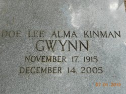 Alma “Doe Lee” <I>Kinman</I> Gwynn 