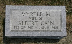 Myrtle M <I>Walz</I> Cain 