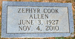 Zephyr <I>Cook</I> Allen 