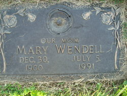 Mary <I>McCutcheon</I> Wendell 