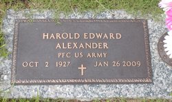 PFC Harold Edward Alexander 