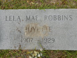 Lela Mae <I>Robbins</I> Boyette 