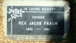 Rev Jacob D Paauw 
