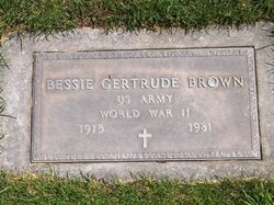 Bessie Gertrude <I>Hughes</I> Brown 