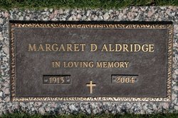 Margaret Clara <I>Davis</I> Aldridge 