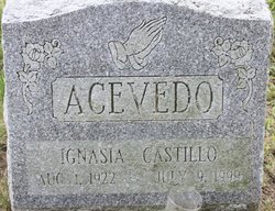 Ignasia <I>Castillo</I> Acevedo 