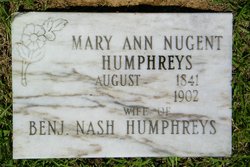 Mary Ann <I>Nugent</I> Humphries 
