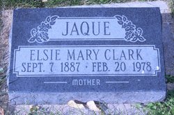 Elsie Mary <I>Clark</I> Jaque 