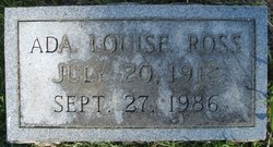 Ada Louise “Louise” <I>Moss</I> Ross 