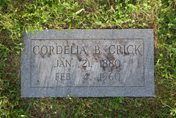 Cordelia Clementine “Cordie” <I>Bridges</I> Crick 