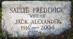 Sallie <I>Frederick</I> Alexander 