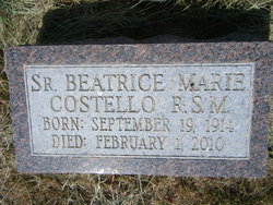 Sr Beatrice Marie Costello 