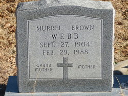 Murrel “Nannie” <I>Brown</I> Webb 