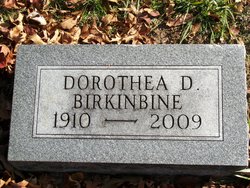 Dorothea Drusilla <I>Zumwalt</I> Birkinbine 