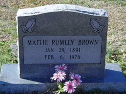 Mattie <I>Rumley</I> Brown 