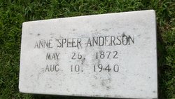 Anne <I>Speer</I> Anderson 