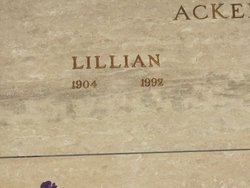 Lillian L. <I>Locher</I> Ackerman 