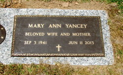 Mary Ann <I>Lane</I> Yancey 