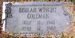 Beulah <I>Wright</I> Coleman 