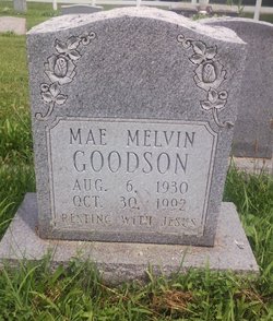 Mae Melvin <I>Dillon</I> Goodson 