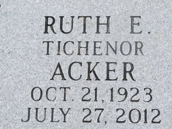 Ruth Elizabeth <I>Tichenor</I> Acker 
