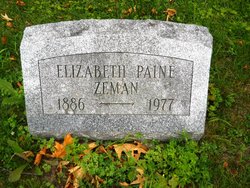Elizabeth P. “Bess” <I>Paine</I> Zeman 