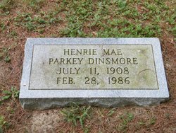 Henrie Mae <I>Williams</I> Parkey Dinsmore 