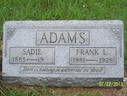 Sarah B “Sadie” <I>Bond</I> Adams 
